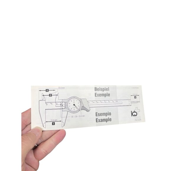 Hamilton DiaMax Swiss Precision Dial Caliper 150mm With Case paper SKU 9493 - Picture 7 of 11